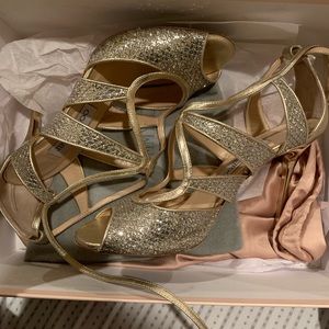 Jimmy Choo Silver glitter sandals
